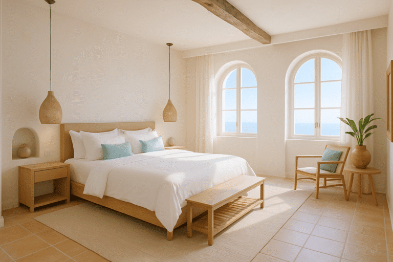 Mediterranean Suite_Quarto iluminado